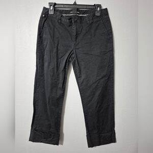 Women's Vtg Polo Jeans Co. Ralph Lauren Black Cropped Chino Pants Size 8